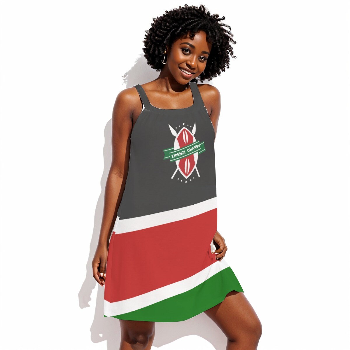 Kipenzi Changu | All-Over Print | Women's Sleeveless Cami Dress