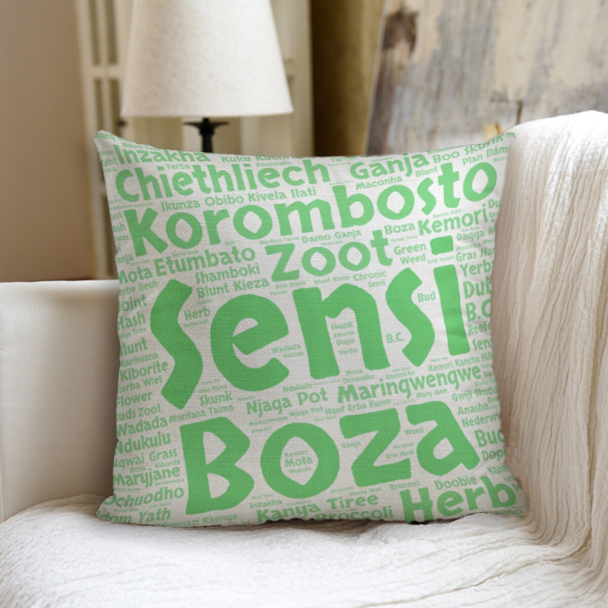 Herb Apparel | Conversation Starter | couch pillow with pillow Inserts