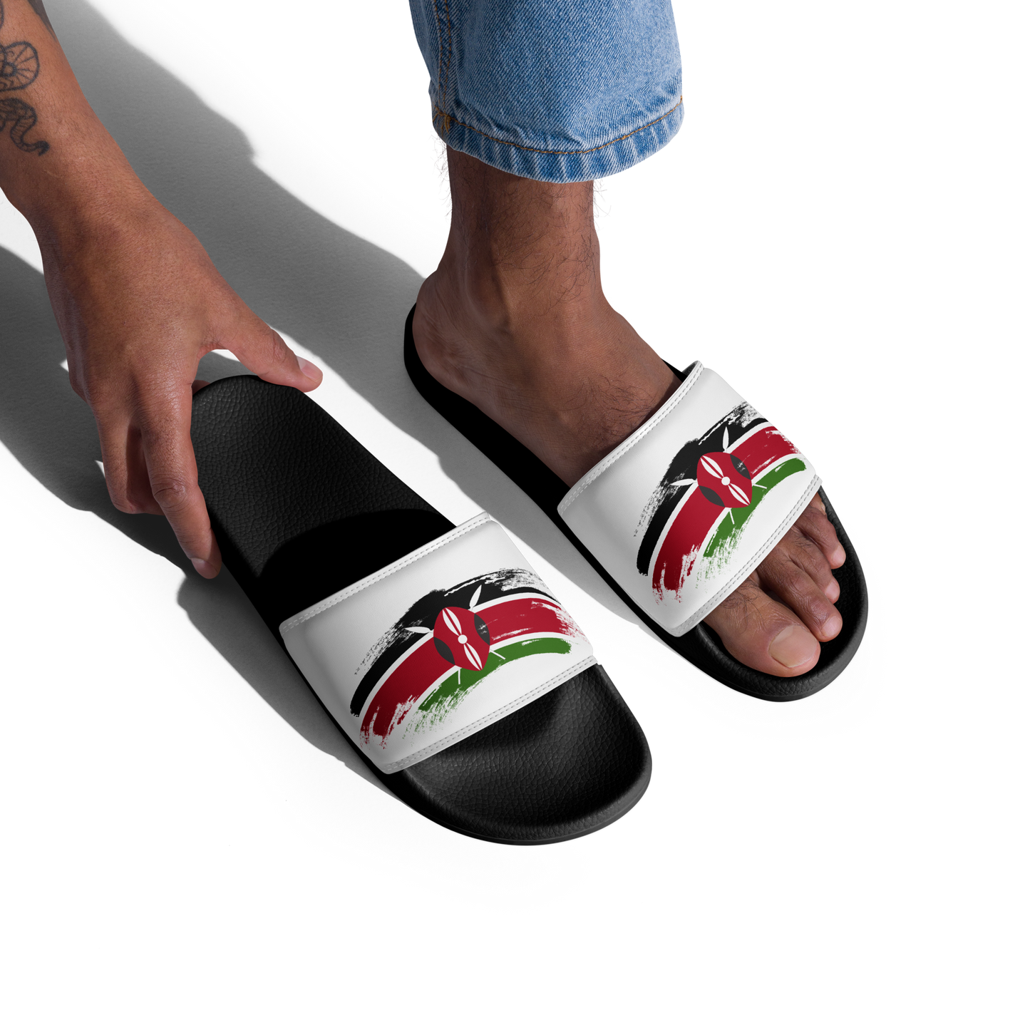 Kenya Flag Grunge | Men’s slides | Footwear