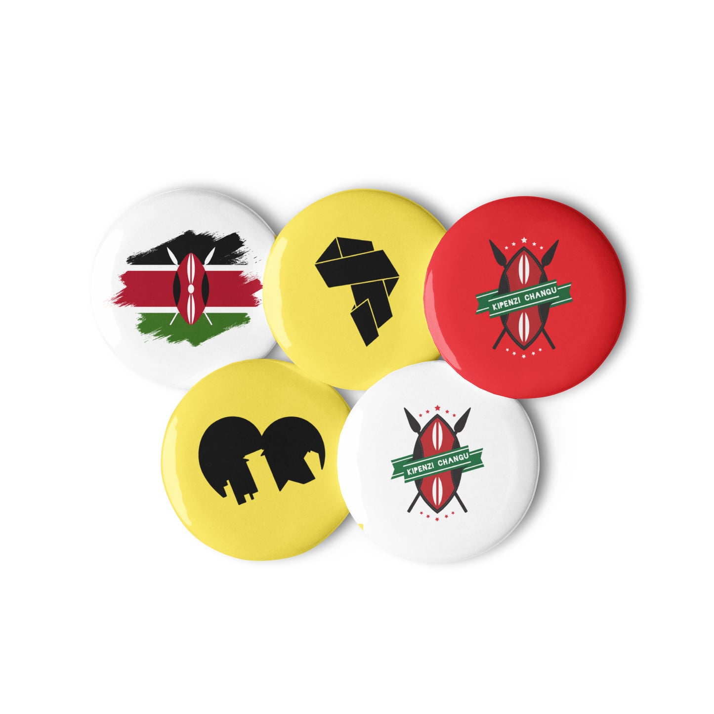 Kenya Flag | Proudly Kenyan | Set of pin buttons | Gear