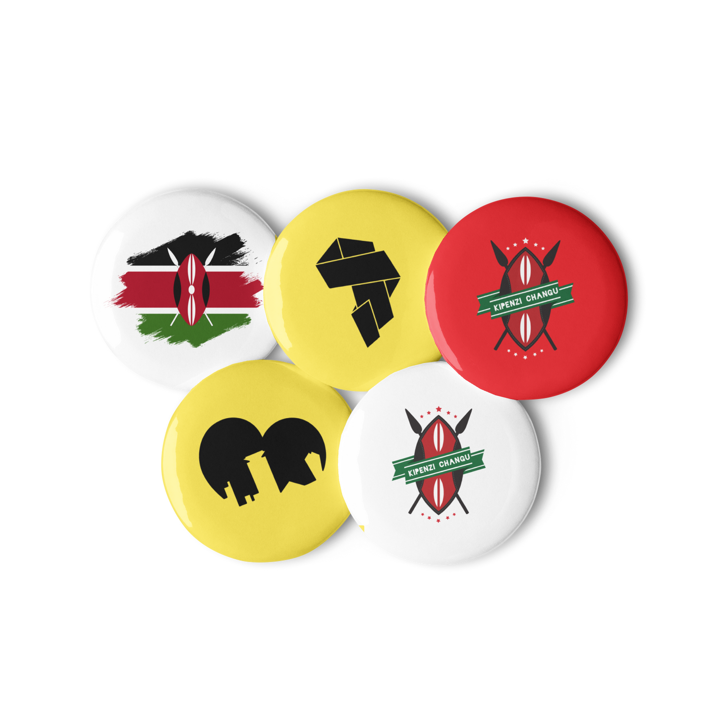 Kenya Flag | Proudly Kenyan | Set of pin buttons | Gear