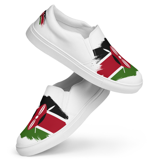 Kenya Flag | Footwear | Women’s slip-on canvas shoes